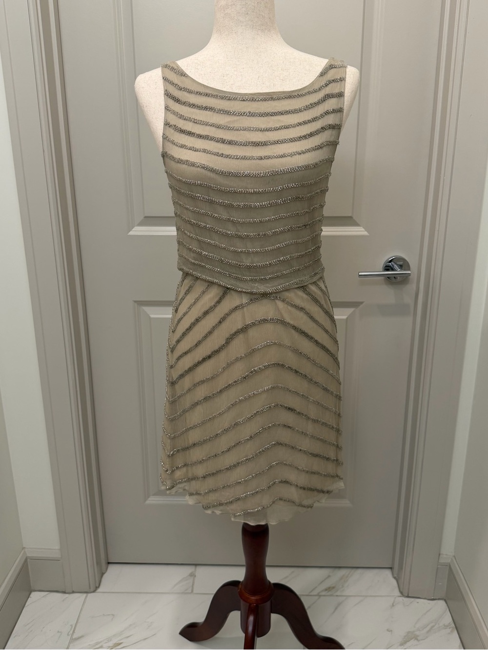Alice + Olivia - Silver Beaded Dress - 4